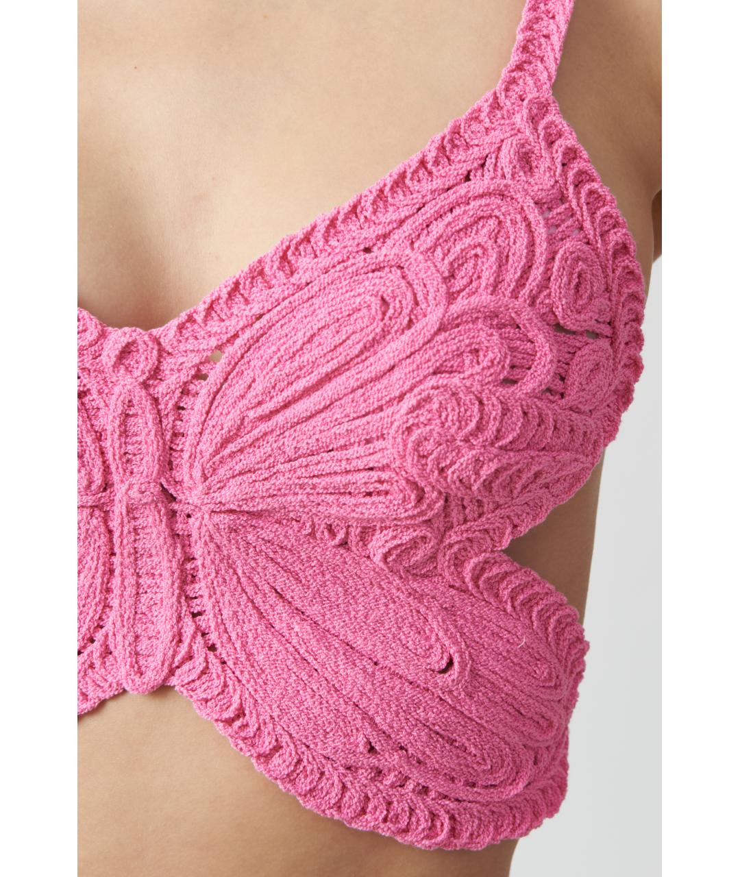 BLUMARINE Розовая хлопковая майка, фото 4