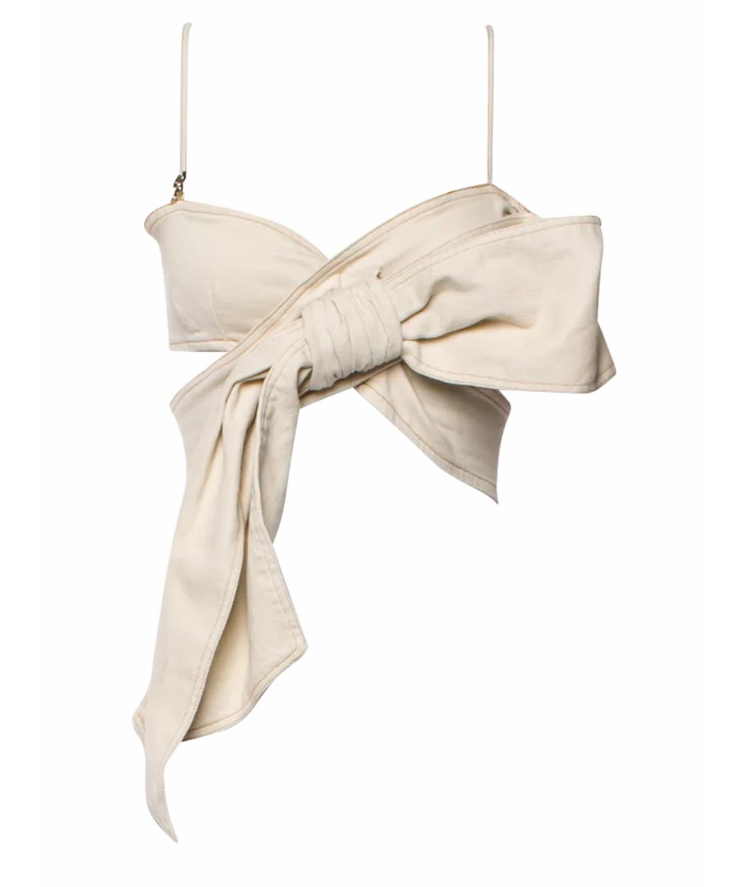 BLUMARINE Бежевая хлопковая блузы, фото 1