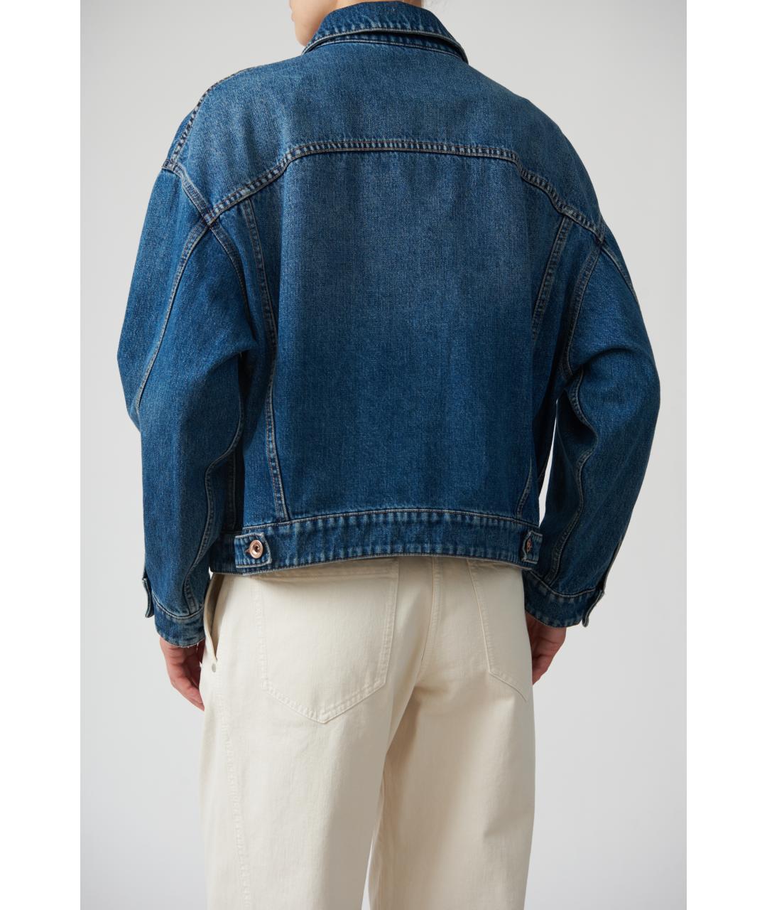 BRUNELLO CUCINELLI Темно-синяя хлопковая куртка, фото 6