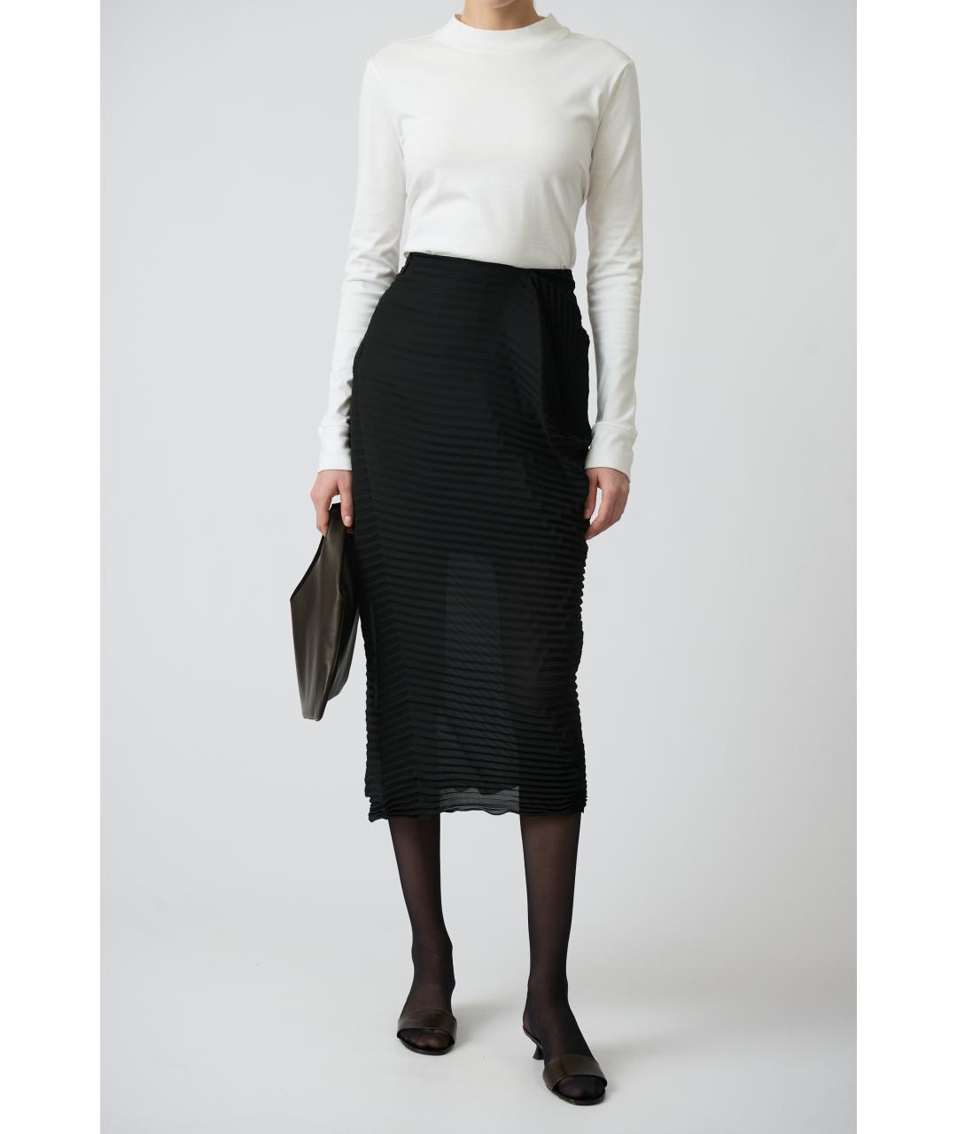 THE ROW Черная полиэстеровая юбка миди, фото 5