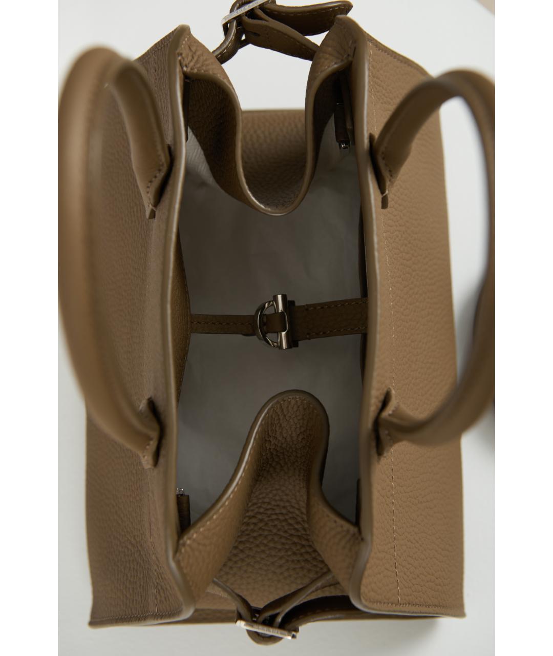 THE ROW Коричневая кожаная сумка тоут, фото 5