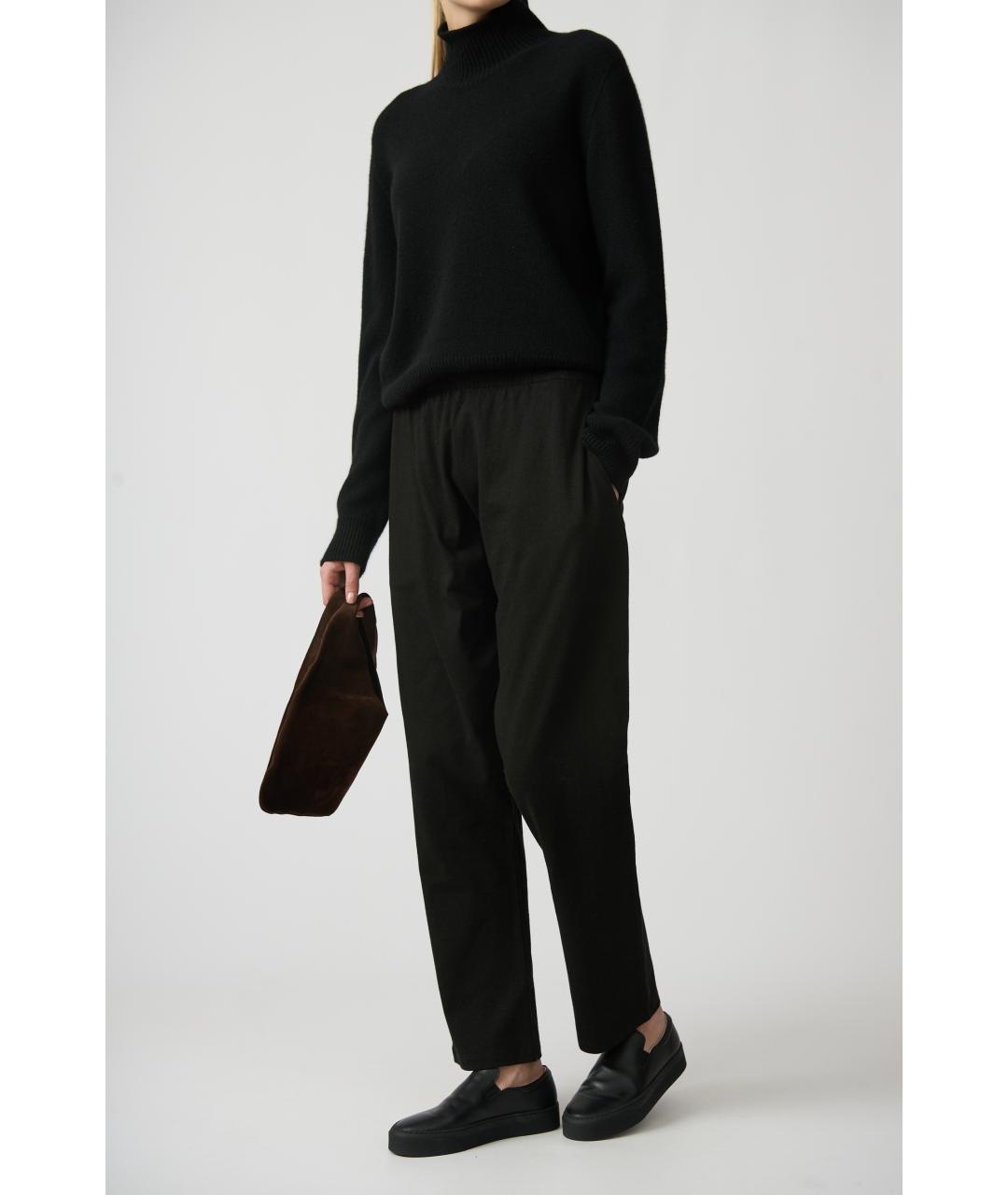 THE ROW Черные хлопковые прямые брюки, фото 2