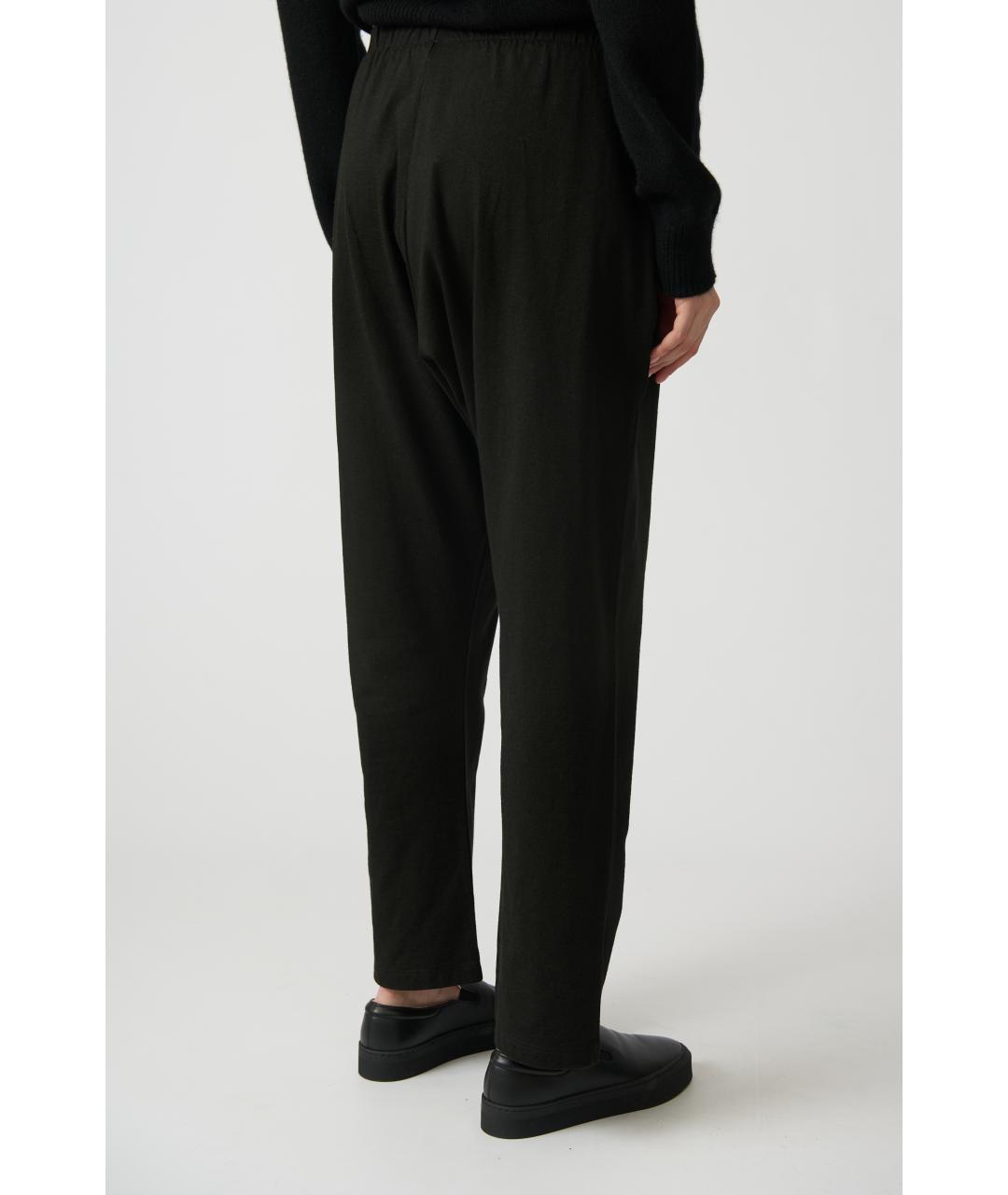 THE ROW Черные хлопковые прямые брюки, фото 4