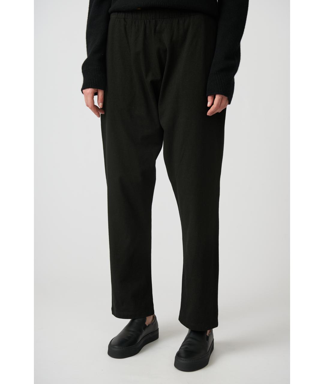 THE ROW Черные хлопковые прямые брюки, фото 5