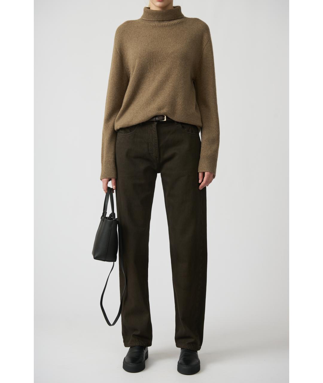 THE ROW Коричневые хлопковые прямые джинсы, фото 2