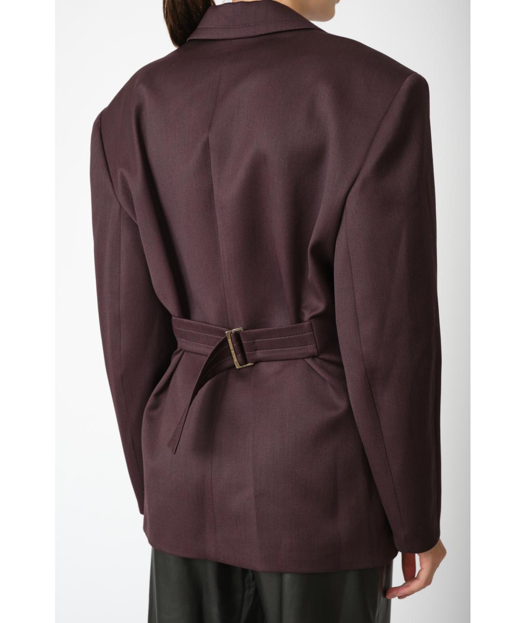 MAGDA BUTRYM Бордовый шерстяной жакет/пиджак, фото 6
