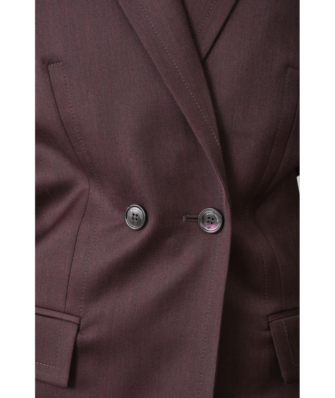 MAGDA BUTRYM Бордовый шерстяной жакет/пиджак, фото 4