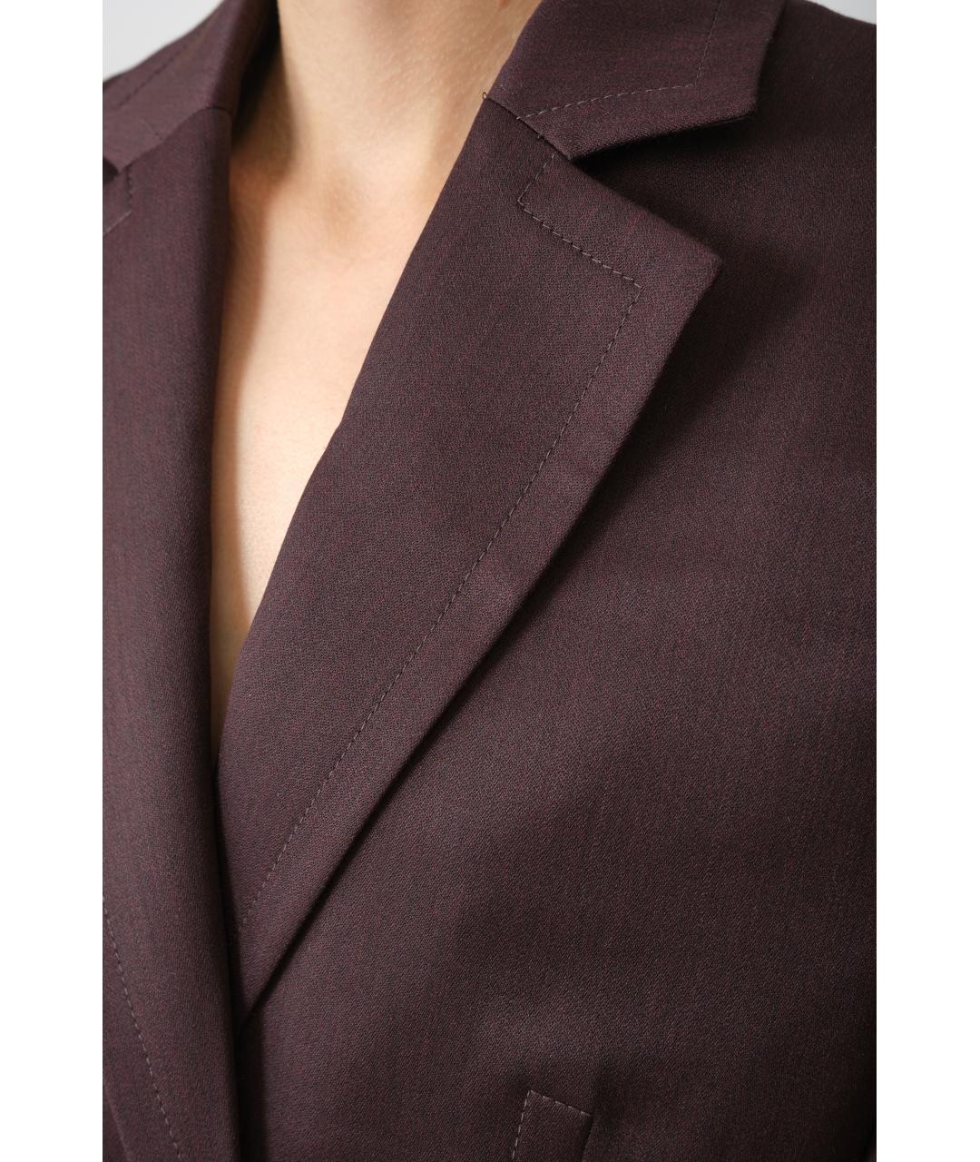 MAGDA BUTRYM Бордовый шерстяной жакет/пиджак, фото 5