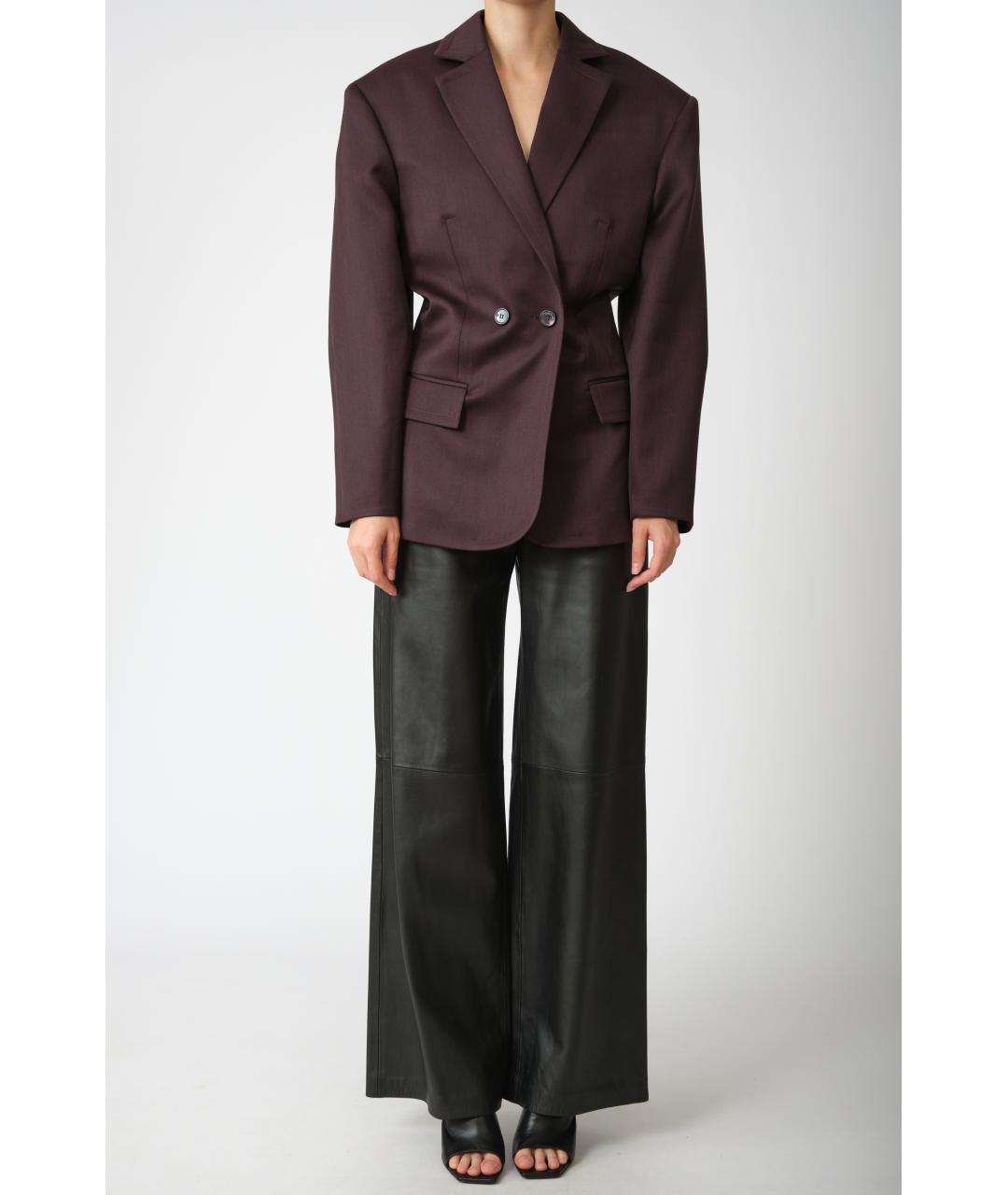 MAGDA BUTRYM Бордовый шерстяной жакет/пиджак, фото 2