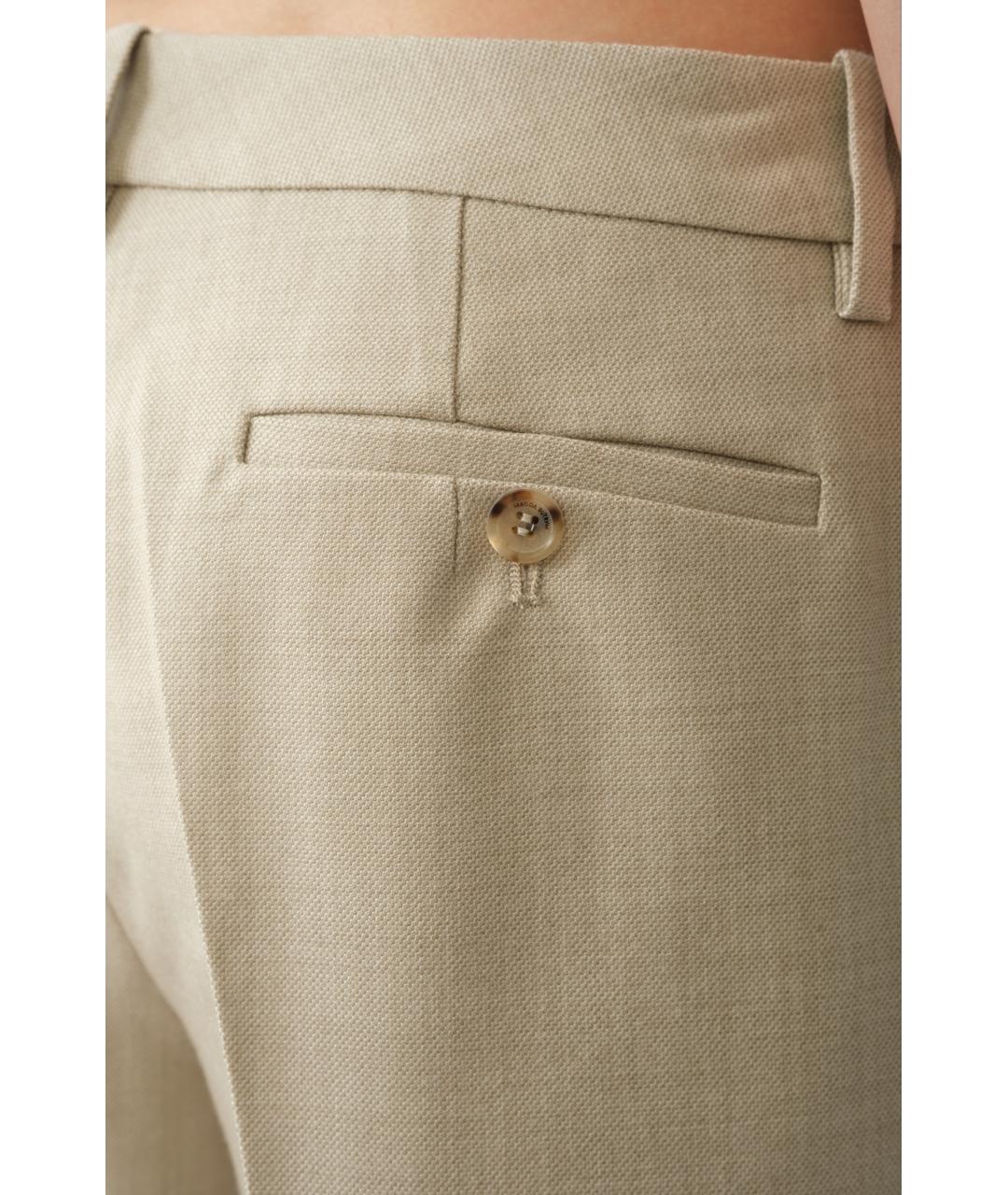 MAGDA BUTRYM Бежевые шерстяные прямые брюки, фото 6
