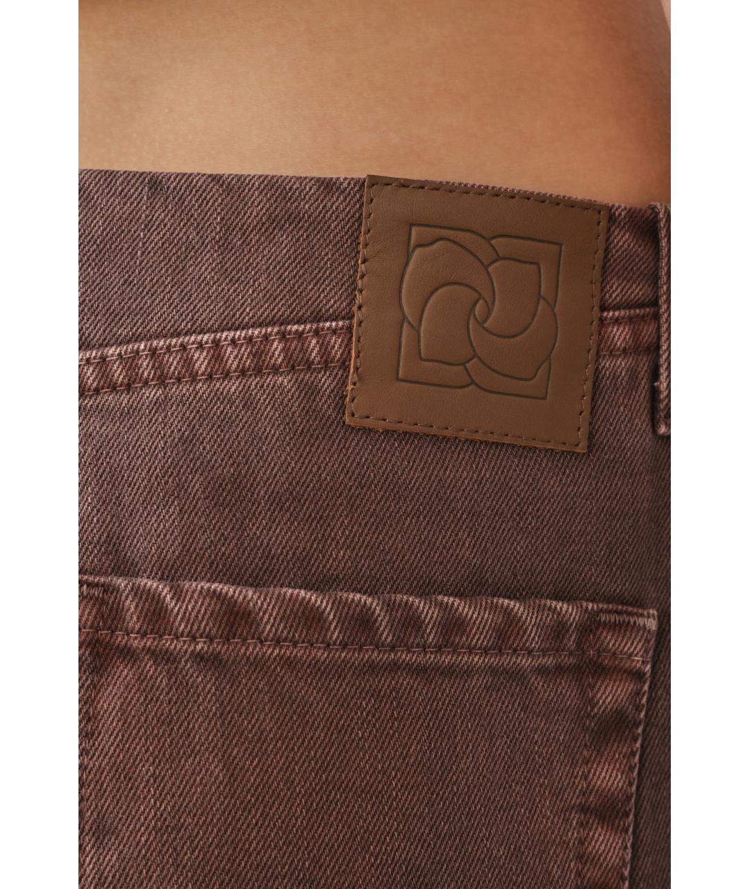 MAGDA BUTRYM Коричневые хлопковые прямые джинсы, фото 6