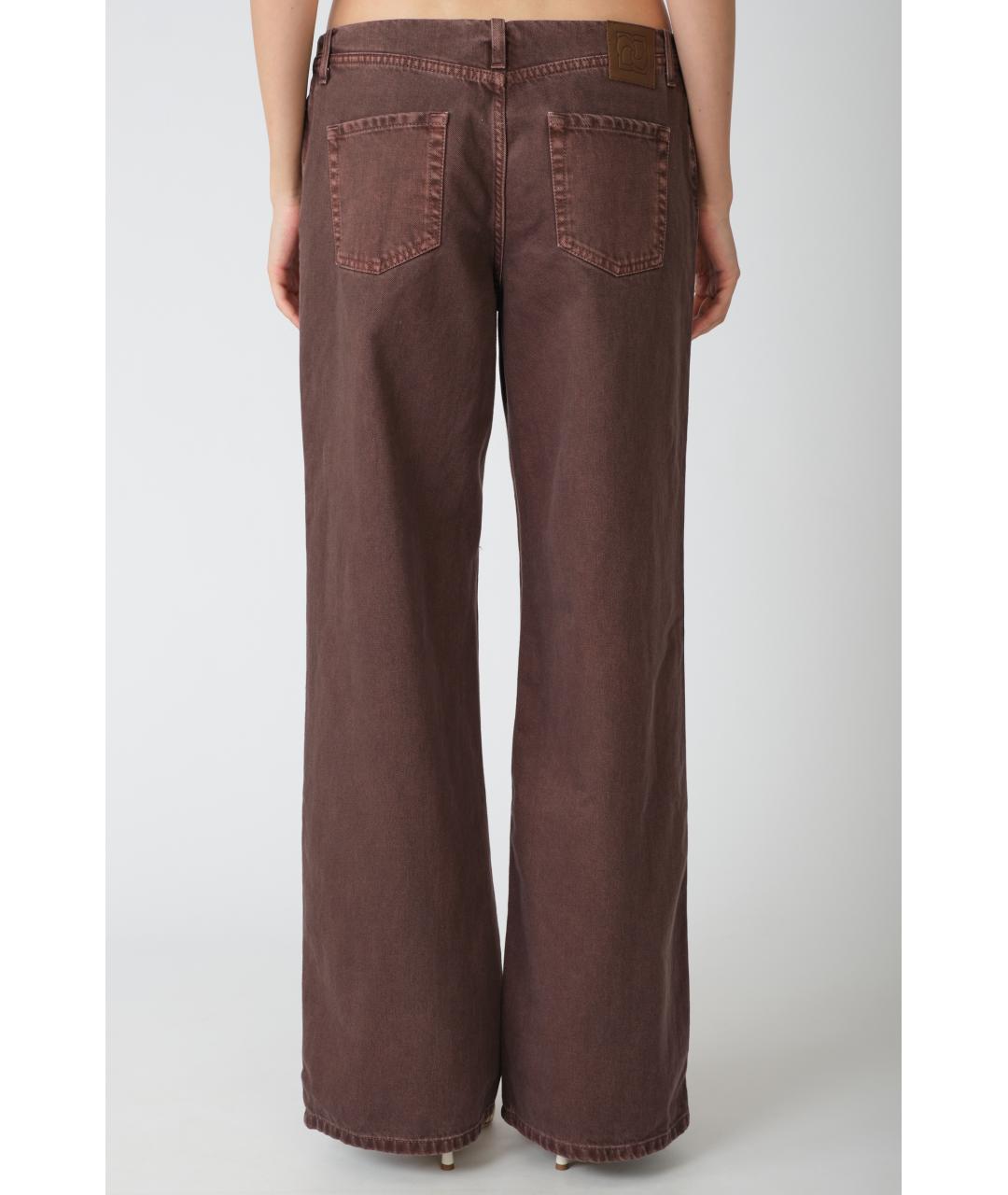 MAGDA BUTRYM Коричневые хлопковые прямые джинсы, фото 5
