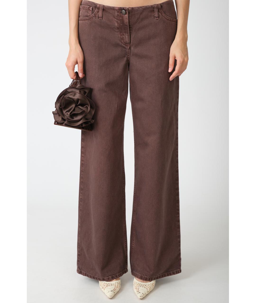 MAGDA BUTRYM Коричневые хлопковые прямые джинсы, фото 2