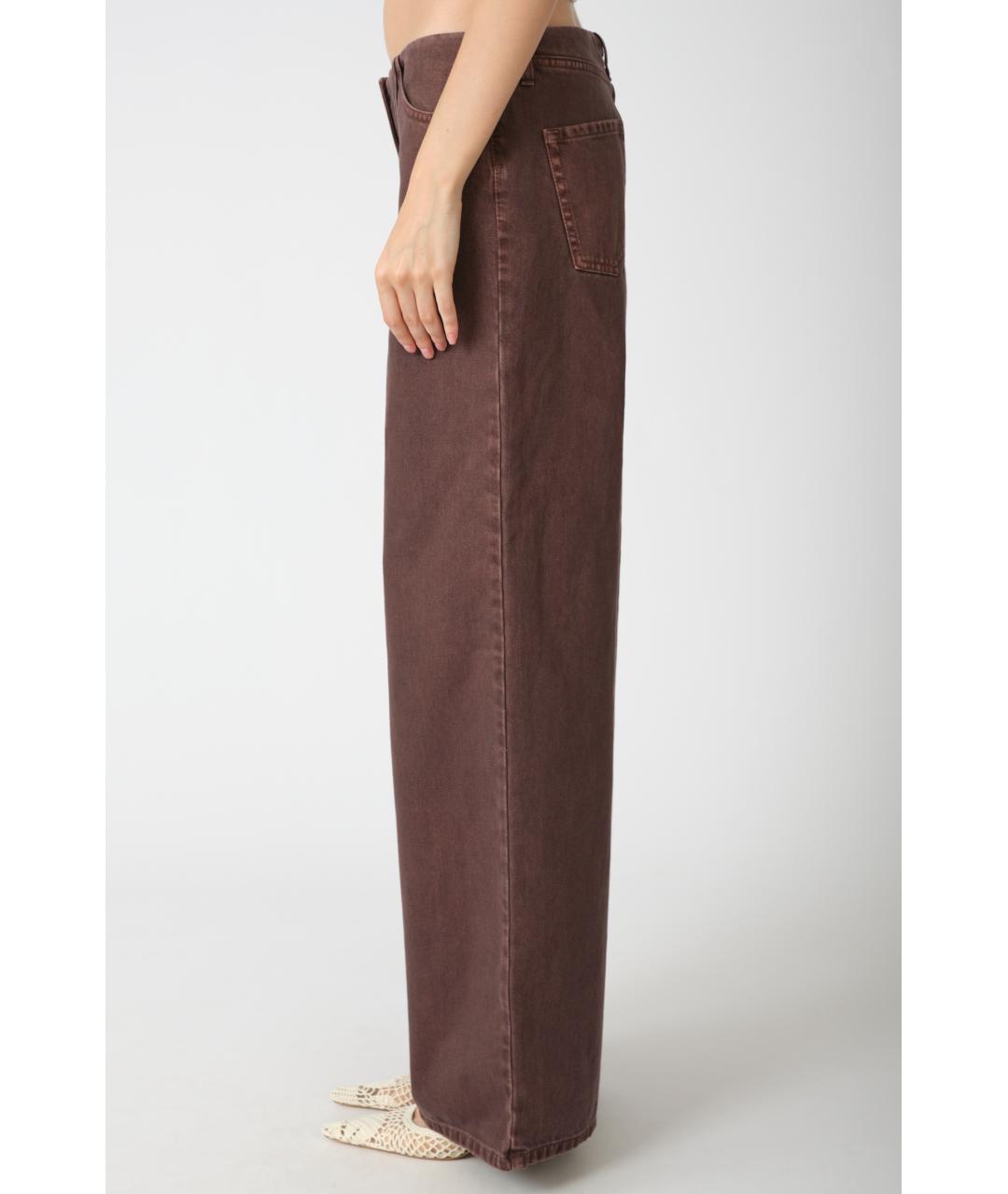 MAGDA BUTRYM Коричневые хлопковые прямые джинсы, фото 3