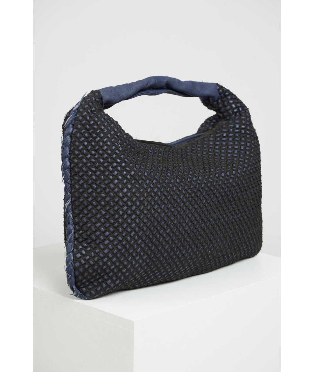 BOTTEGA VENETA Черная кожаная сумка с короткими ручками, фото 3