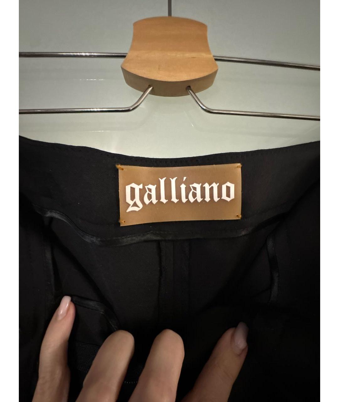 JOHN GALLIANO Черный шерстяной костюм с брюками, фото 3