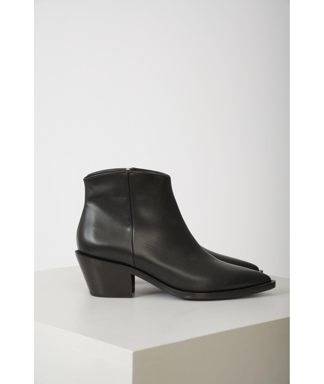 GIANVITO ROSSI Черные кожаные ботинки, фото 2