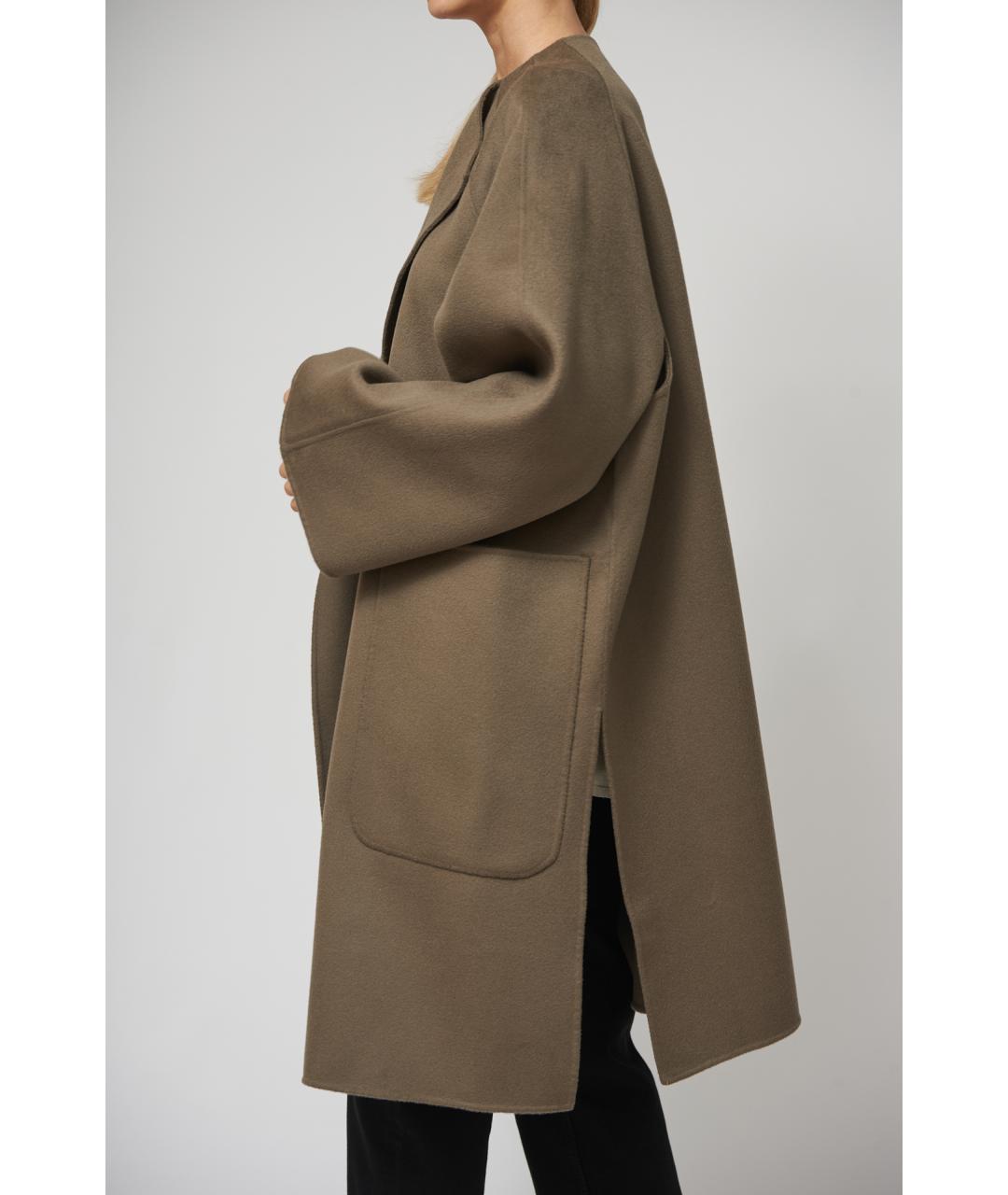 TOTEME Хаки шерстяное пальто, фото 4