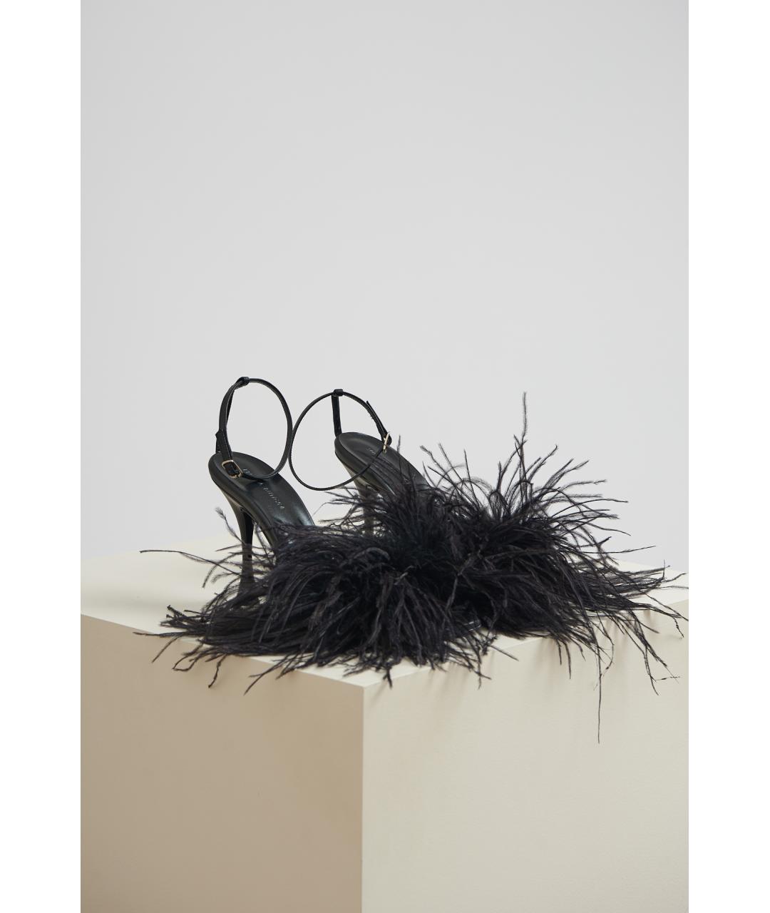 MAGDA BUTRYM Черные кожаные босоножки, фото 4