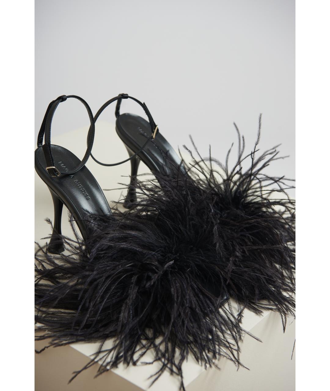 MAGDA BUTRYM Черные кожаные босоножки, фото 2
