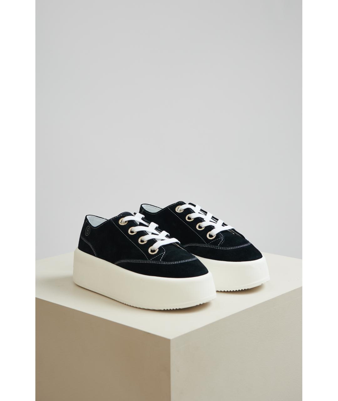 MM6 MAISON MARGIELA Черные замшевые кеды, фото 4