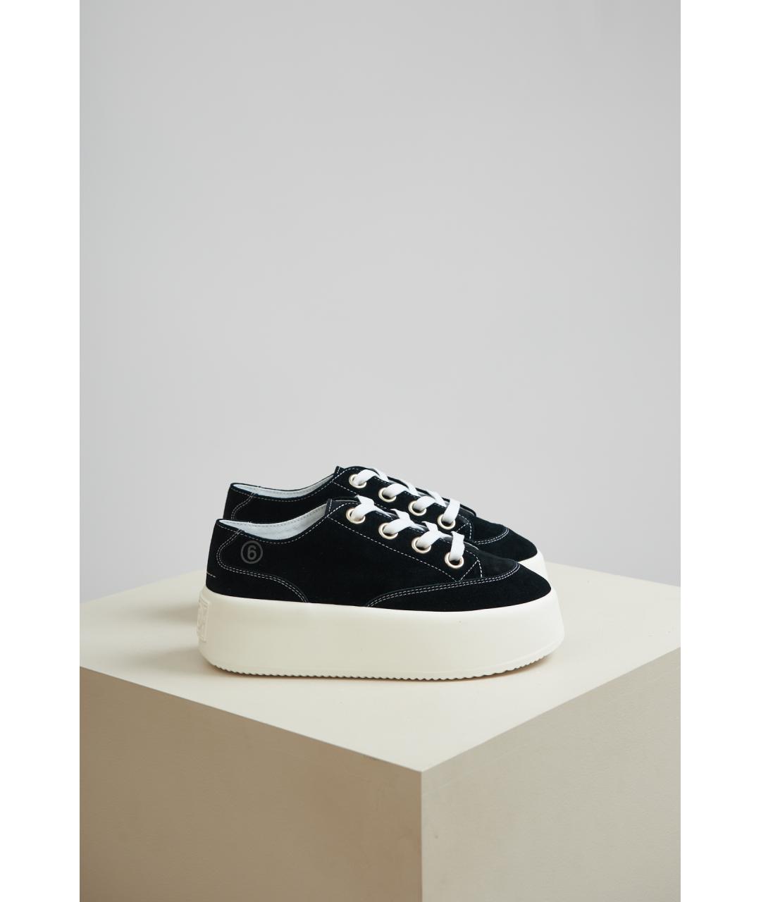 MM6 MAISON MARGIELA Черные замшевые кеды, фото 2