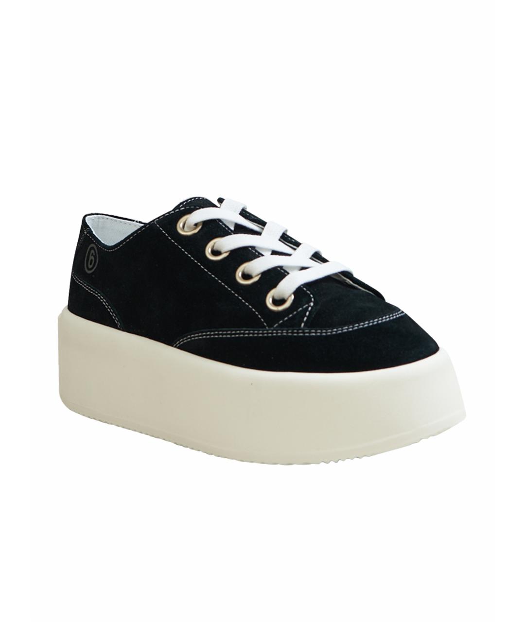 MM6 MAISON MARGIELA Черные замшевые кеды, фото 1