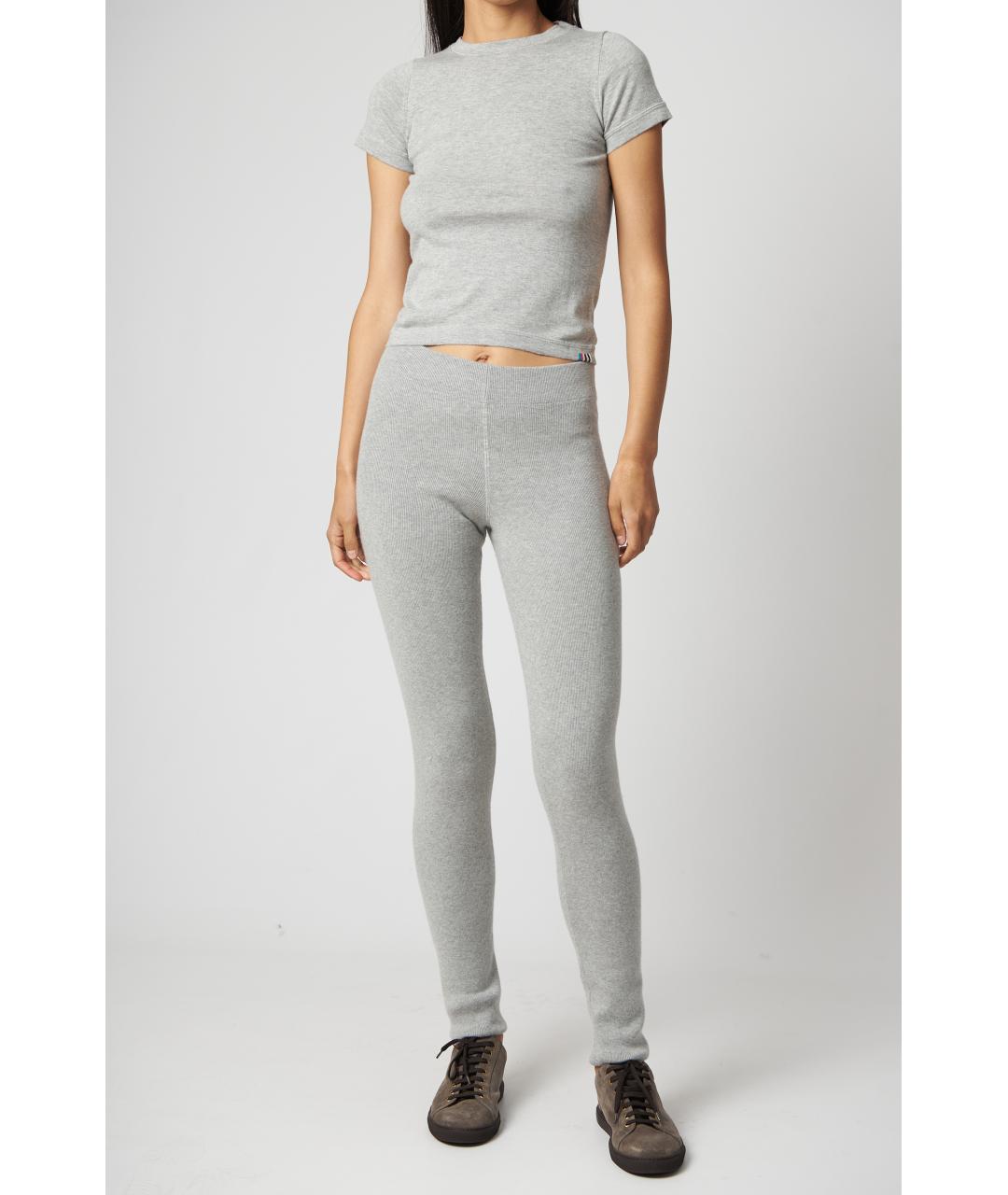 EXTREME CASHMERE Серые кашемировые леггинсы и велосипедки, фото 2