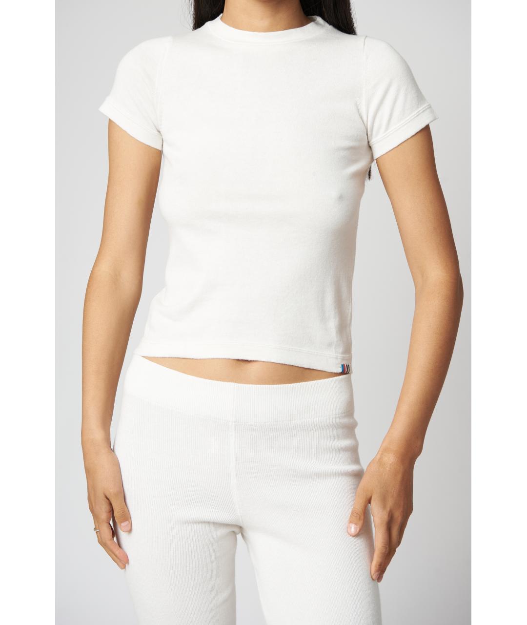 EXTREME CASHMERE Белая кашемировая футболка, фото 2