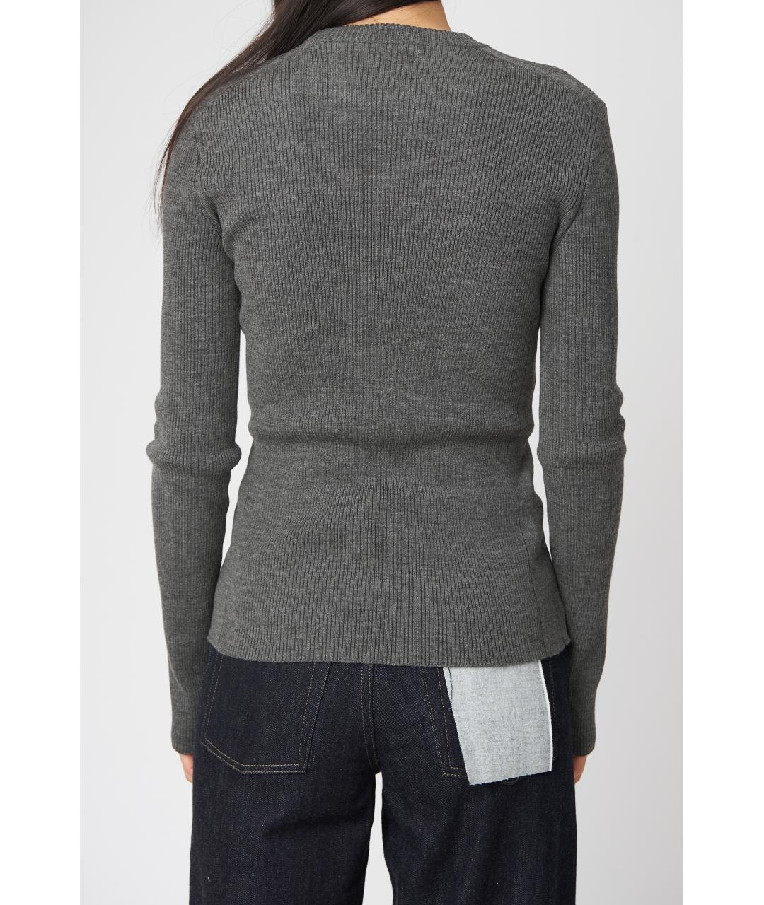 JIL SANDER Серый шерстяной джемпер / свитер, фото 5