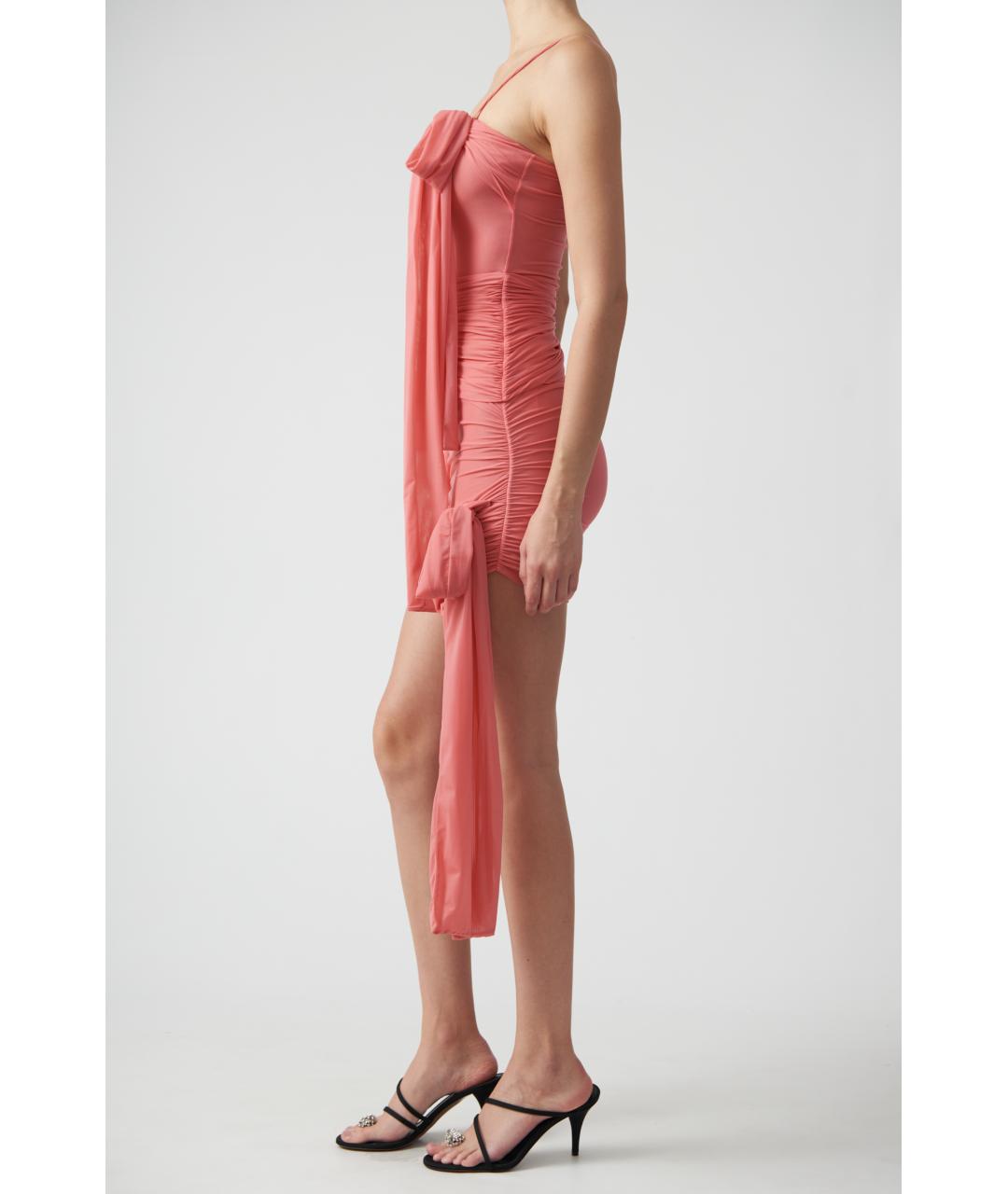 BLUMARINE Розовое полиамидовое коктейльное платье, фото 5