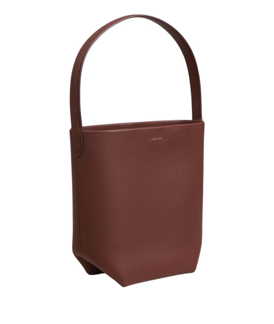 THE ROW Бордовая кожаная сумка с короткими ручками, фото 1
