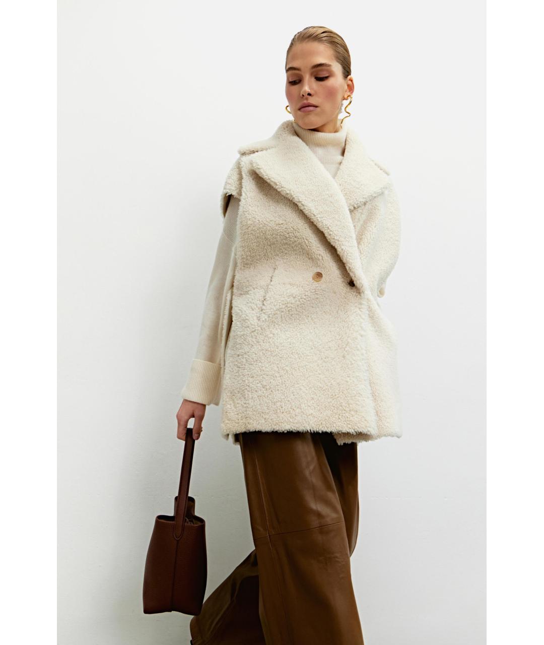 KITON Бежевый шерстяной жилет, фото 2