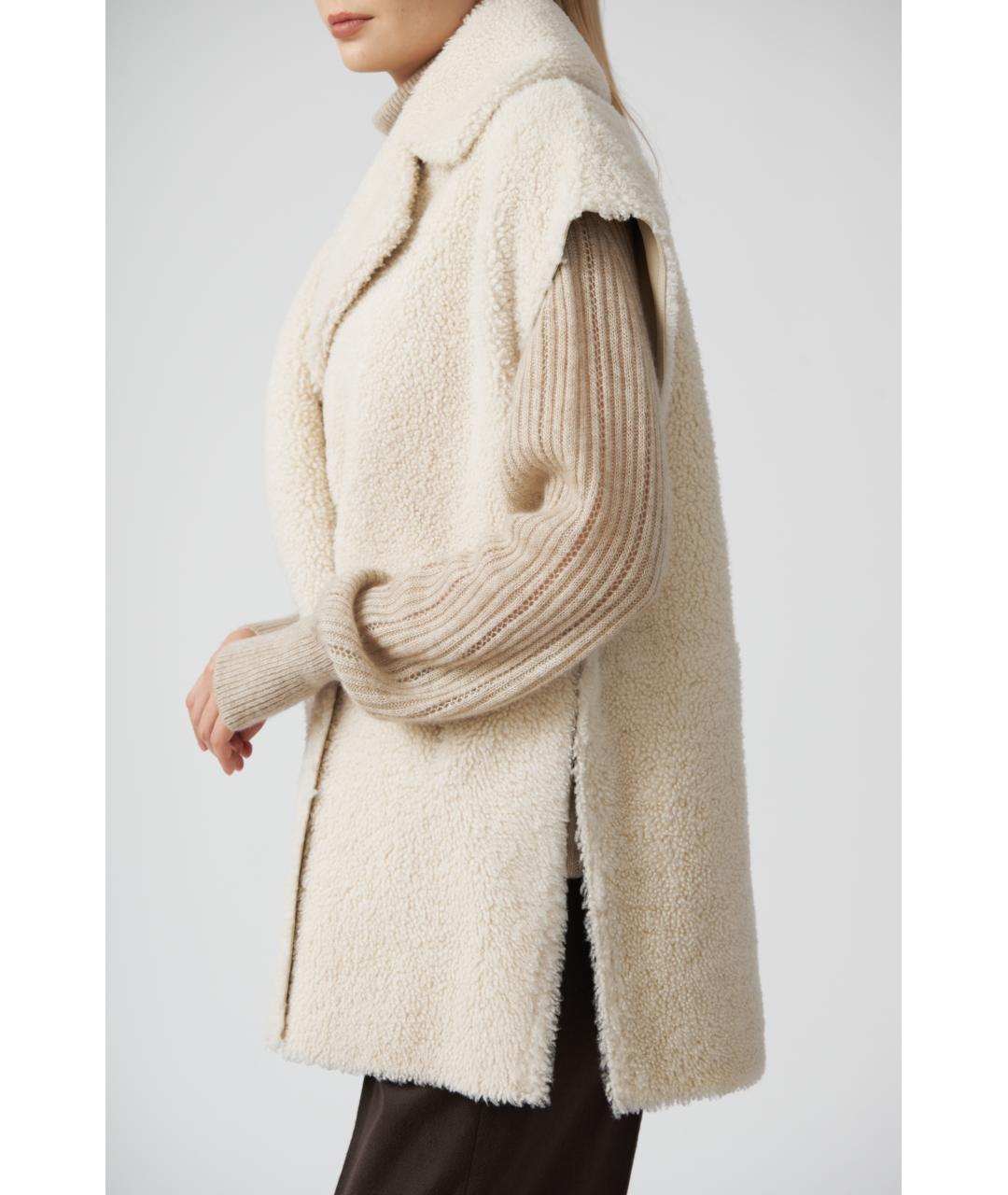 KITON Бежевый шерстяной жилет, фото 4