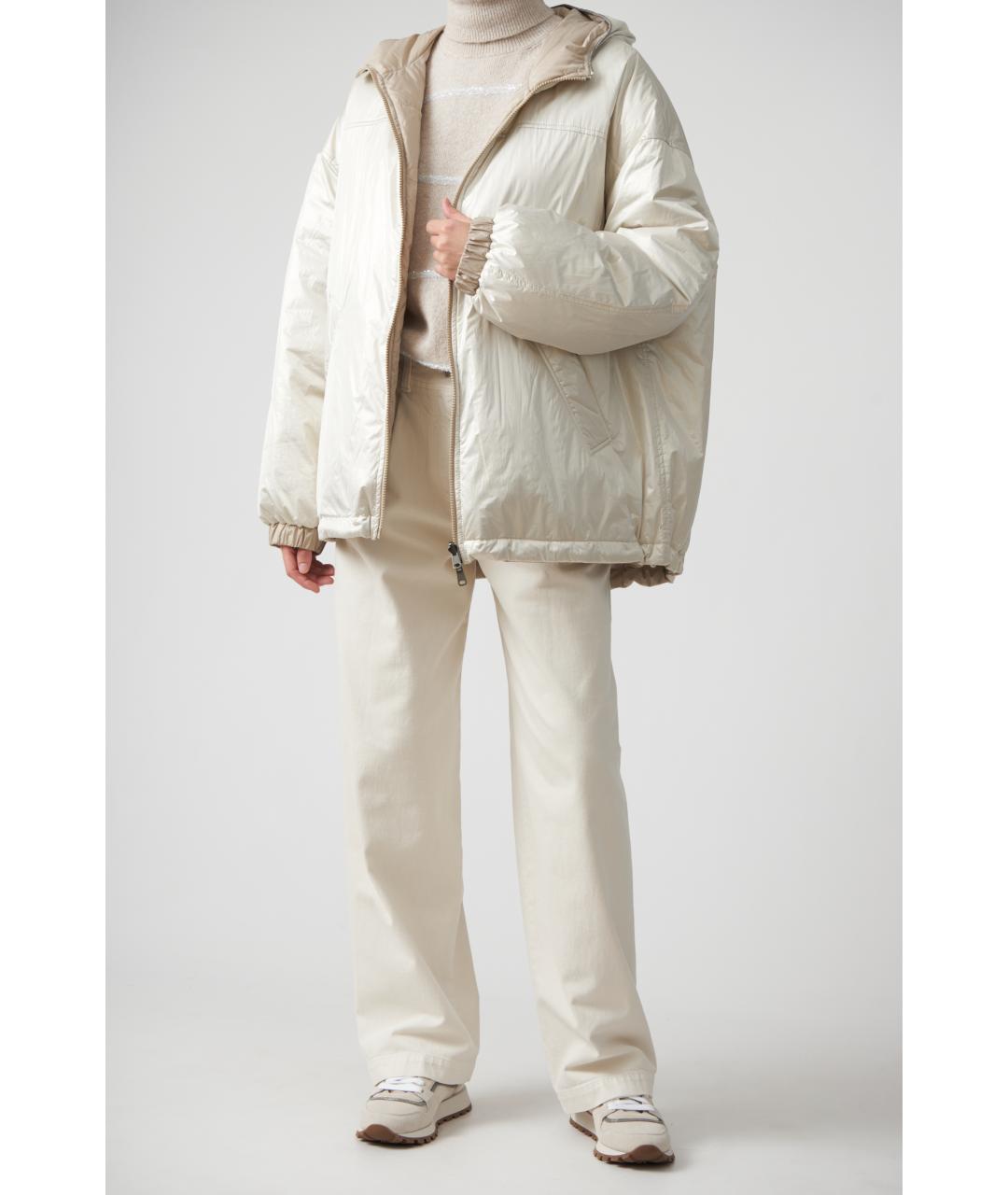 BRUNELLO CUCINELLI Белая полиэстеровая куртка, фото 2