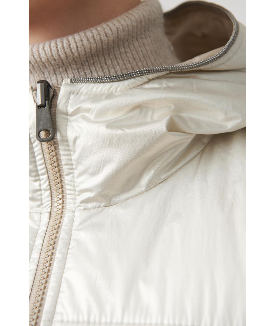 BRUNELLO CUCINELLI Белая полиэстеровая куртка, фото 4