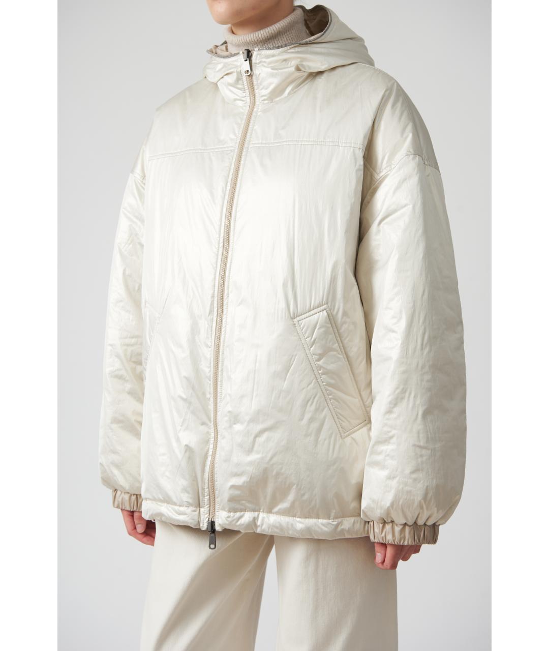 BRUNELLO CUCINELLI Белая полиэстеровая куртка, фото 3