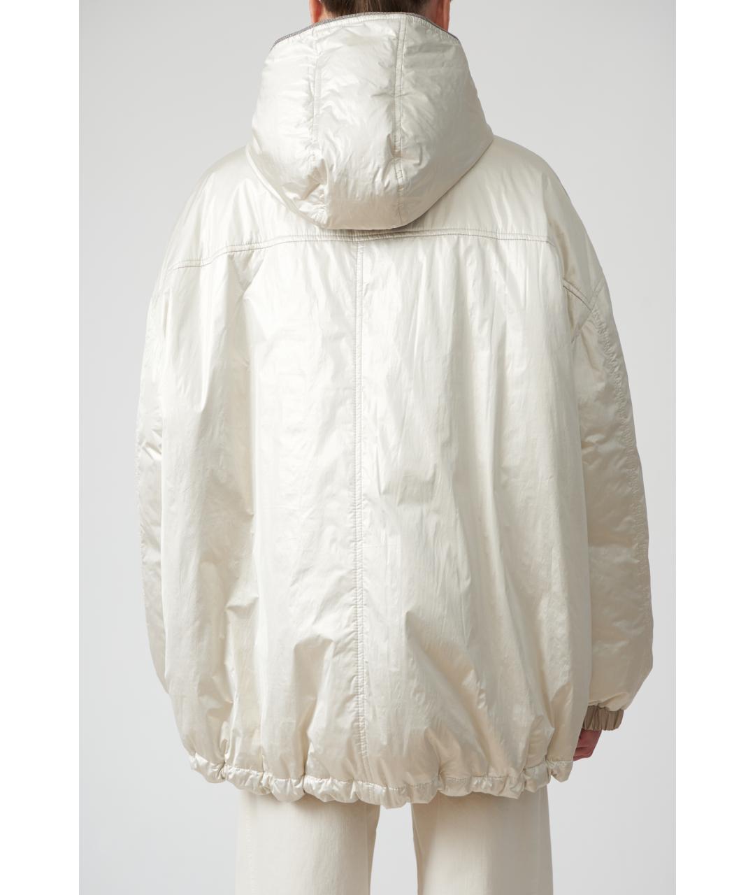 BRUNELLO CUCINELLI Белая полиэстеровая куртка, фото 5