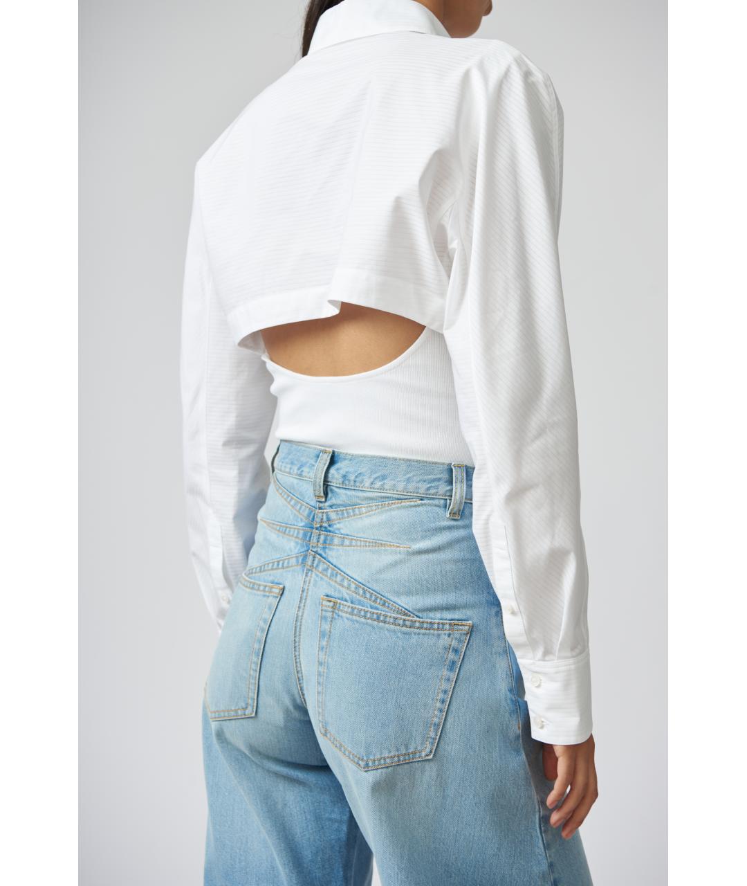 ALAIA Белая хлопковая блузы, фото 3