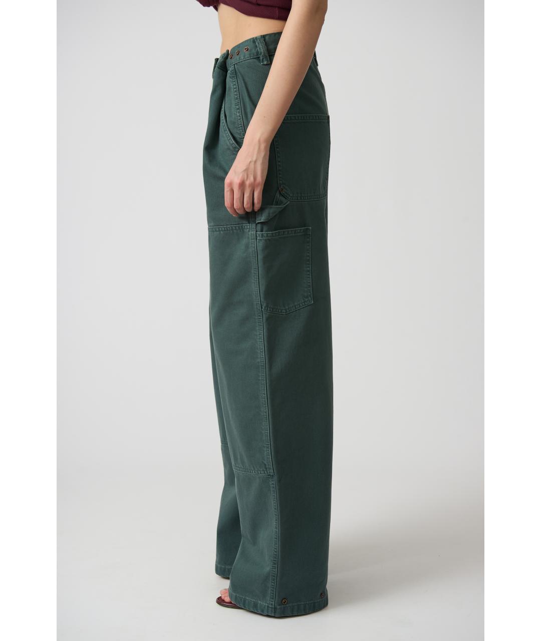 MAGDA BUTRYM Зеленые хлопковые прямые джинсы, фото 3