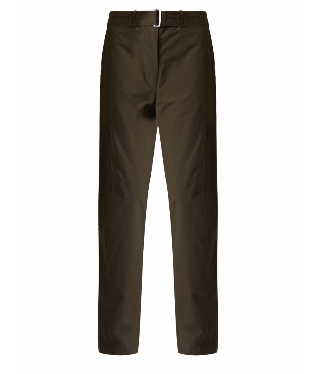 MAGDA BUTRYM Коричневые хлопковые прямые брюки, фото 1