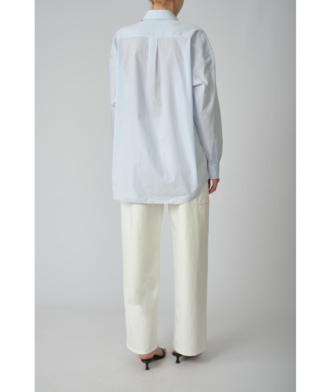 THE ROW Голубая хлопковая рубашка, фото 7