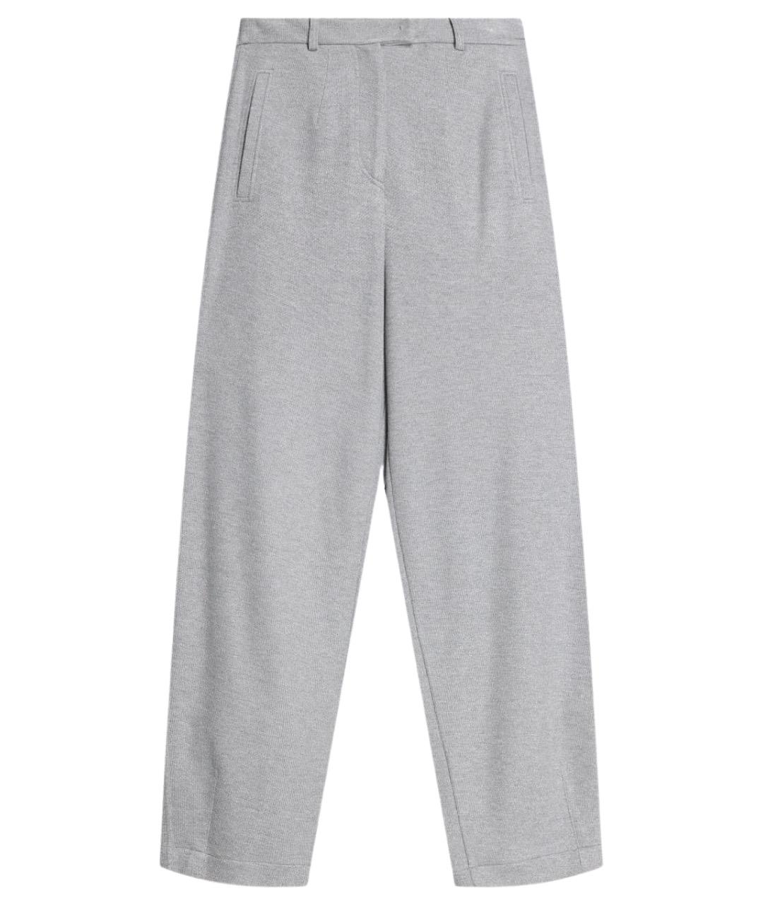 BRUNELLO CUCINELLI Серые вискозные прямые брюки, фото 1