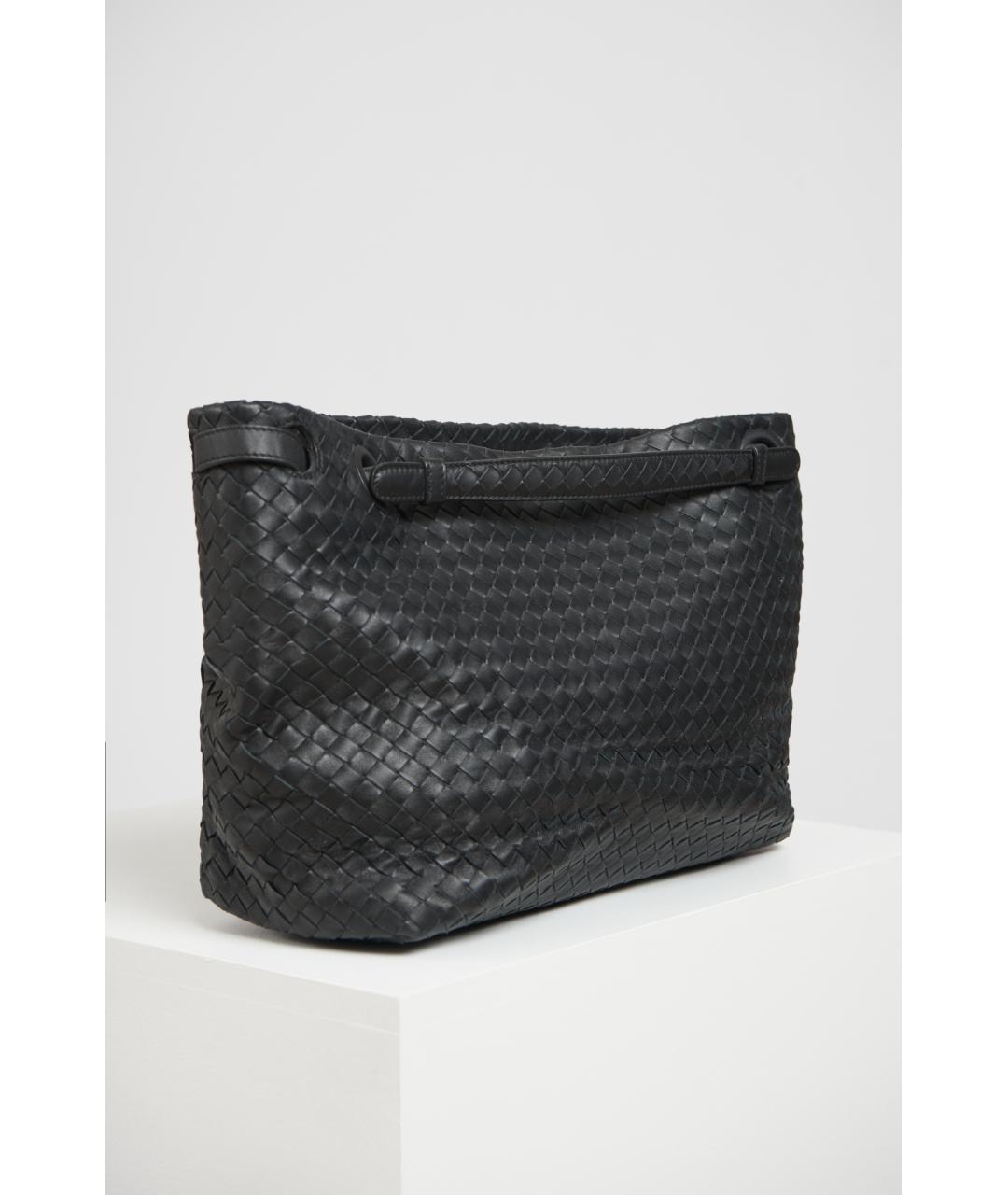 BOTTEGA VENETA Черная кожаная сумка через плечо, фото 3