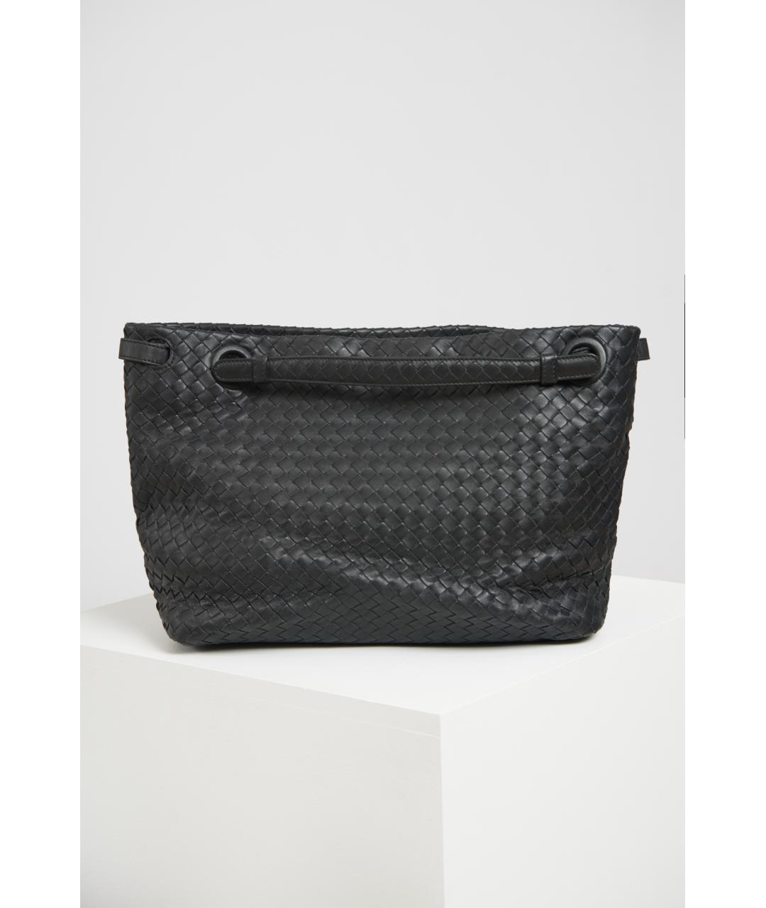 BOTTEGA VENETA Черная кожаная сумка через плечо, фото 2