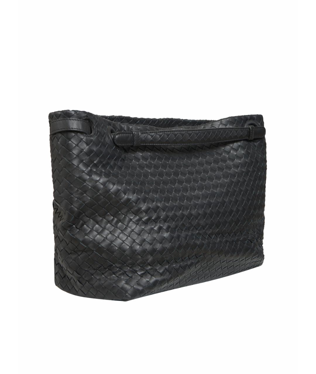 BOTTEGA VENETA Черная кожаная сумка через плечо, фото 1