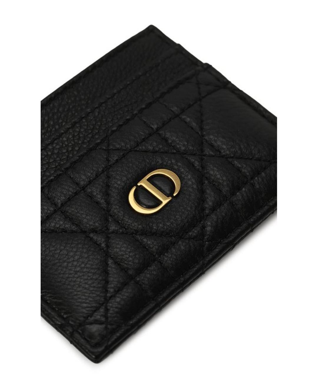 CHRISTIAN DIOR Черный кожаный кардхолдер, фото 4