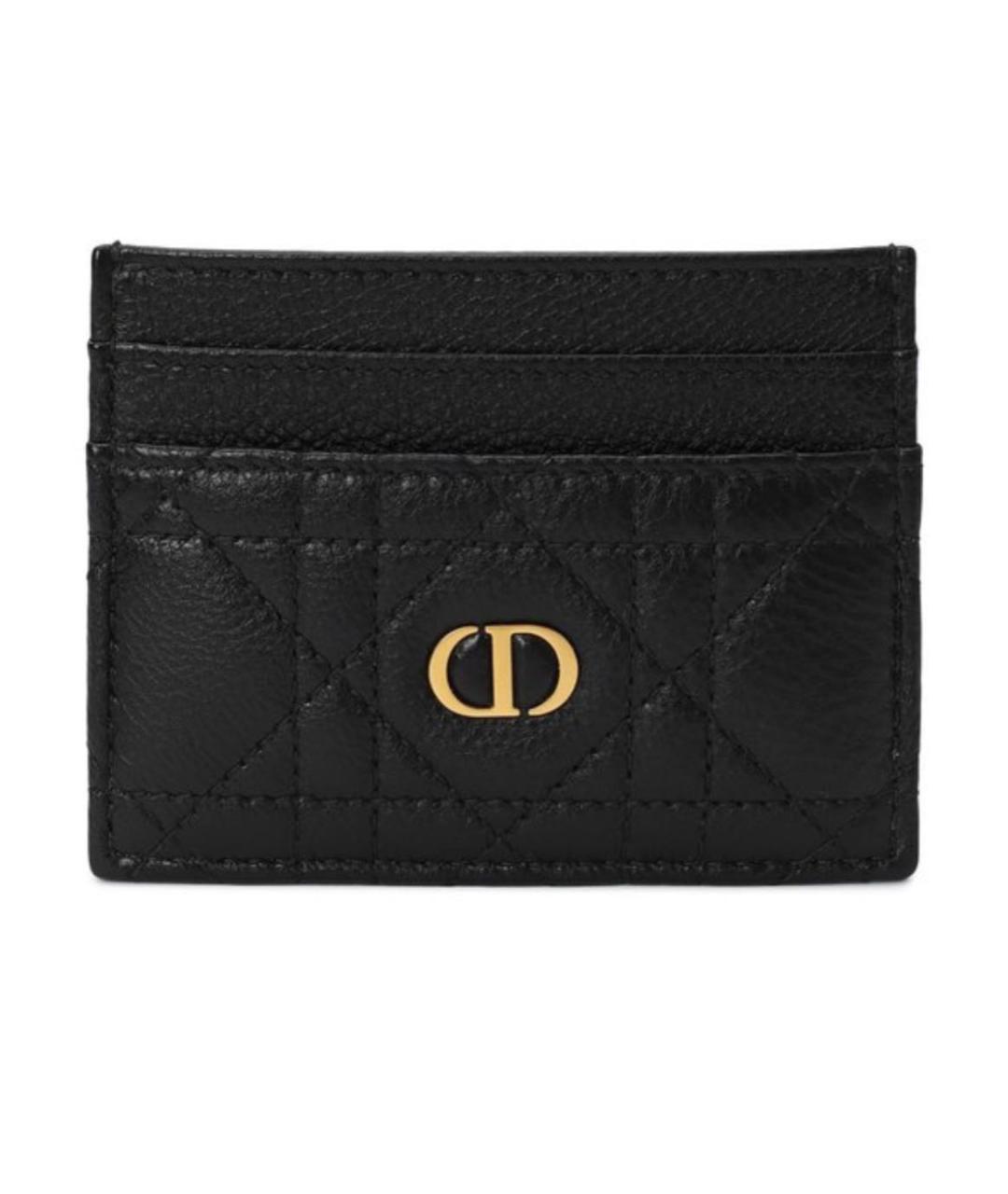 CHRISTIAN DIOR Черный кожаный кардхолдер, фото 1
