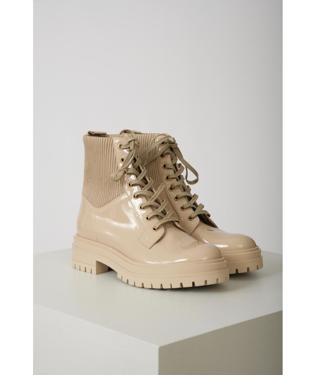 GIANVITO ROSSI Бежевые кожаные ботинки, фото 6