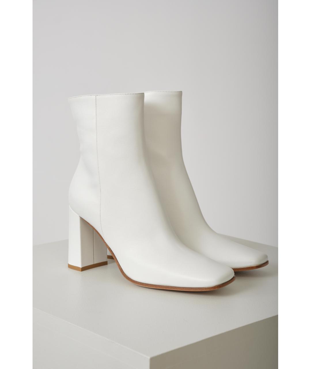 GIANVITO ROSSI Белые кожаные сапоги, фото 5